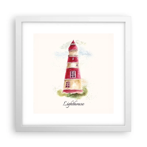 Poster in cornice bianca - Attorno è sempre bel tempo - 30x30 cm