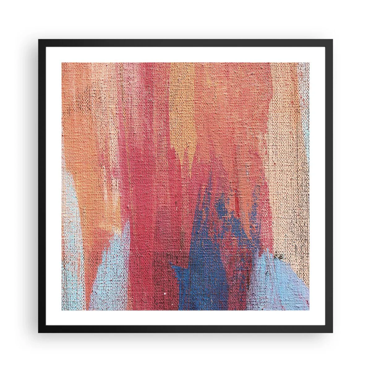Poster in cornice nera - Colando con l'arcobaleno - 60x60 cm