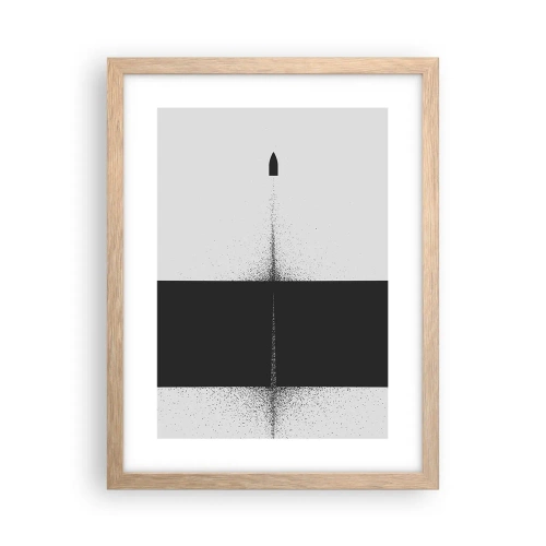 Poster in cornice rovere chiaro - Dritto allo scopo - 30x40 cm