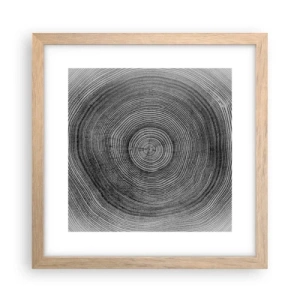 Poster in cornice rovere chiaro - I segni del tempo - 30x30 cm