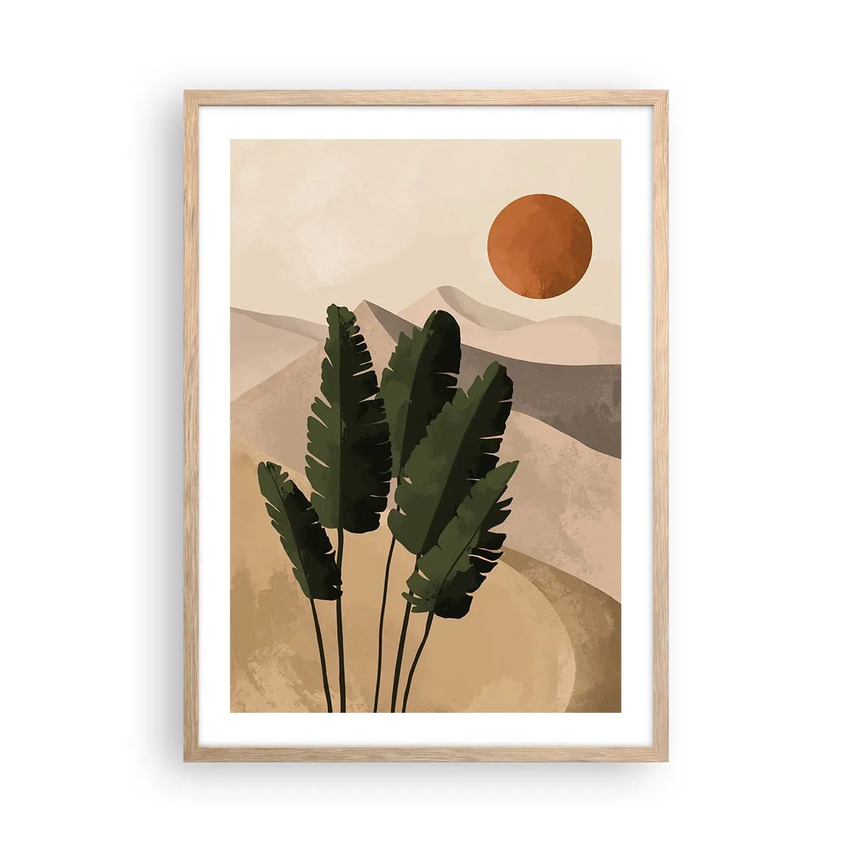 Poster in cornice rovere chiaro - Il trionfo della vita - 50x70 cm