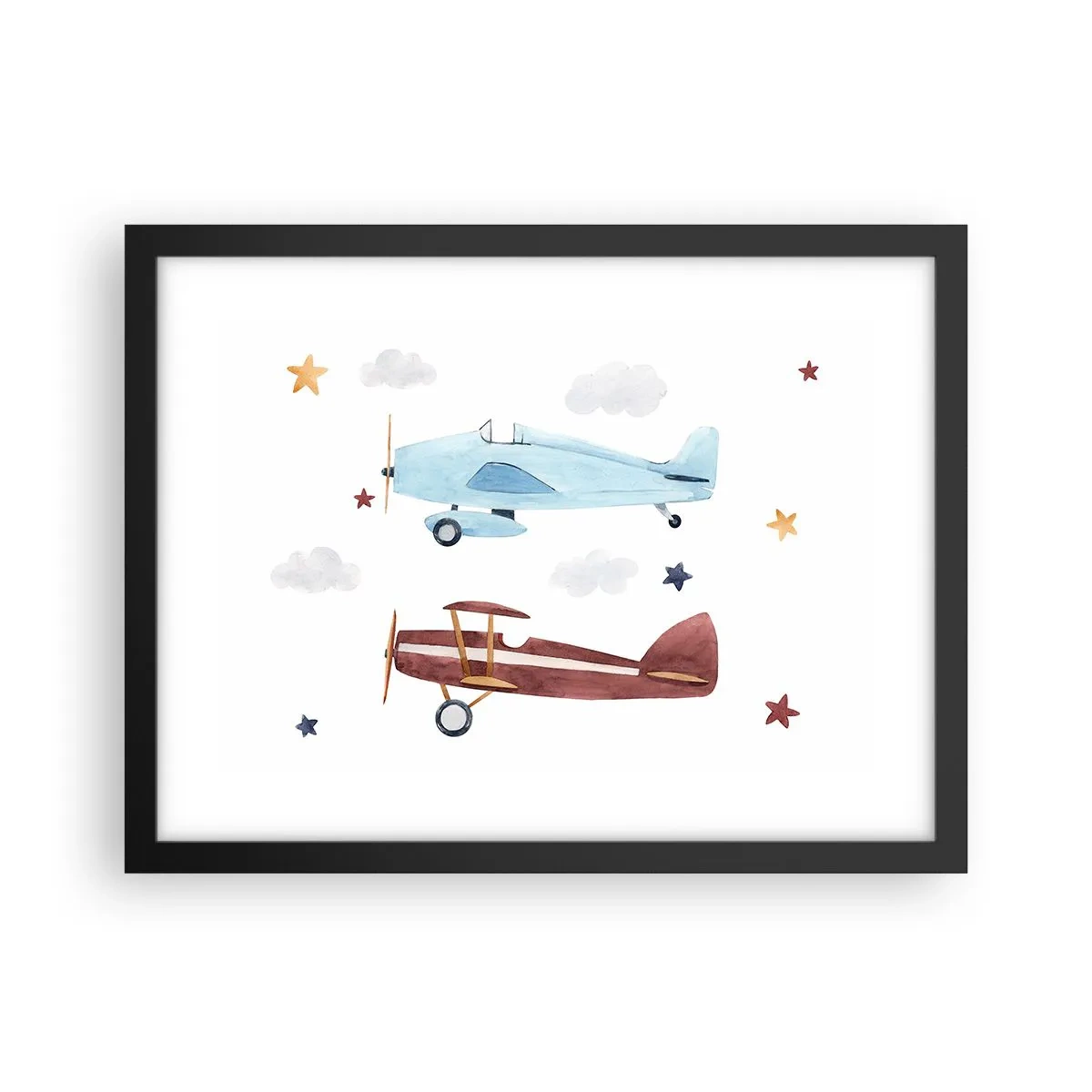 Poster in cornice nera - Aspettando il pilota - 40x30 cm