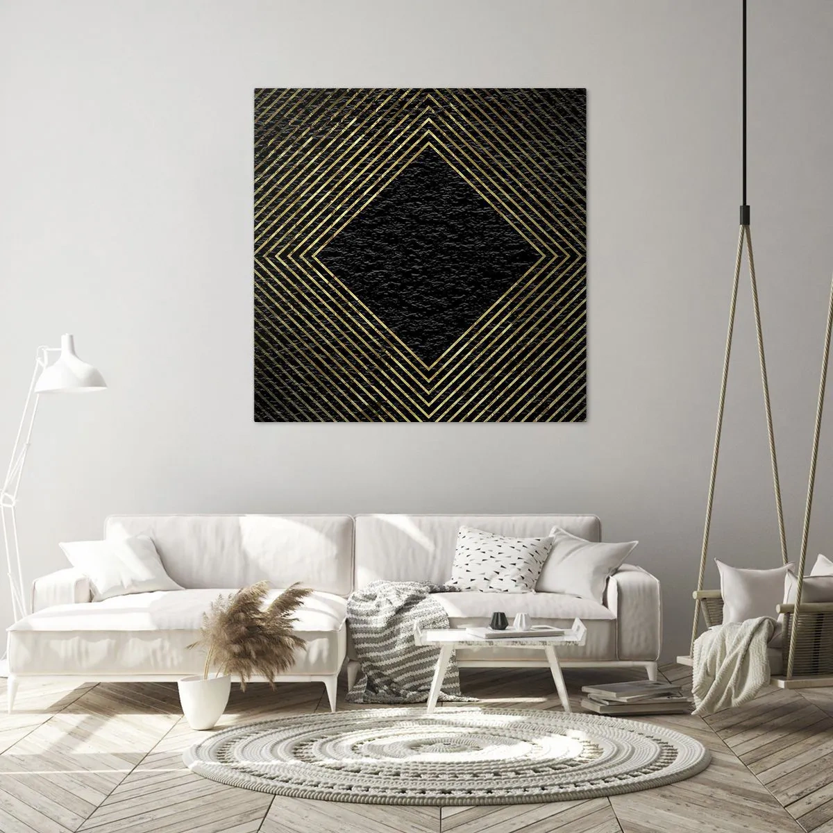 Quadro su tela - Stampe su Tela - Geometria in stile glamour - 30x30 cm