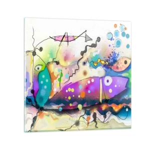 Quadro su vetro - Senza parole! - 40x40 cm