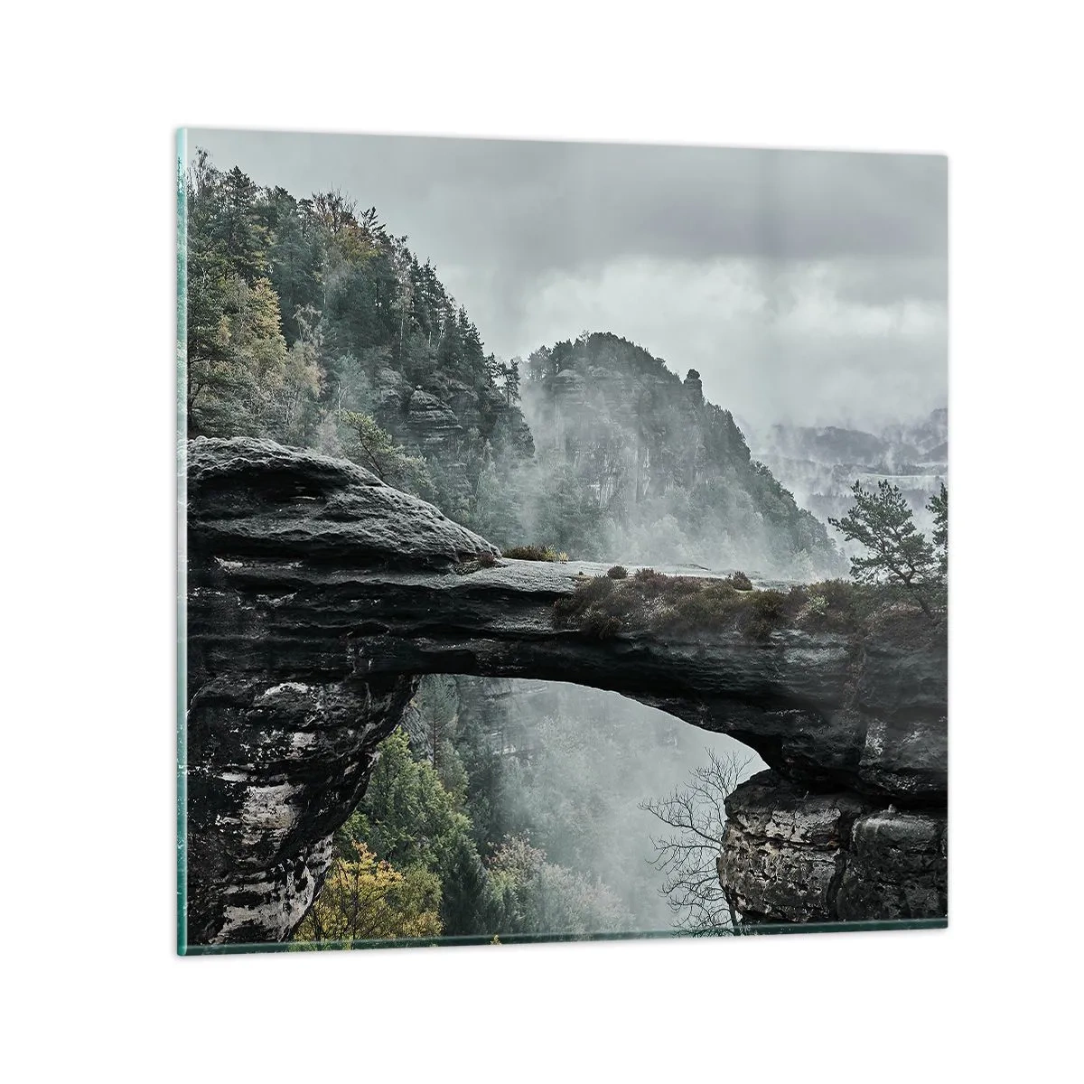 Quadro su vetro - Qui inizia l'avventura - 60x60 cm