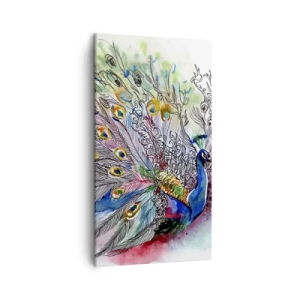 Quadro su tela - Stampe su Tela - Con orgoglio contro il grigio - 45x80 cm