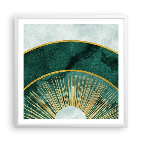 Poster in cornice bianca - Un altro sistema solare - 60x60 cm