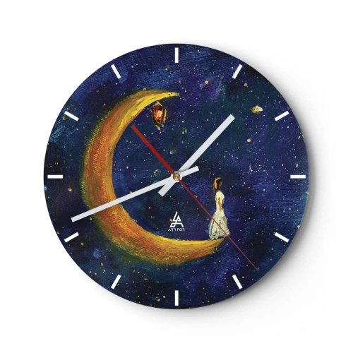 Orologio da parete - Orologio in Vetro - Il richiamo del mondo - 40x40 cm