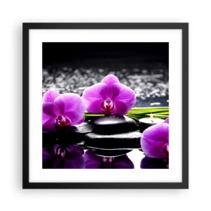 Poster in cornice nera - Annegare nel silenzio e nella pace - 40x40 cm