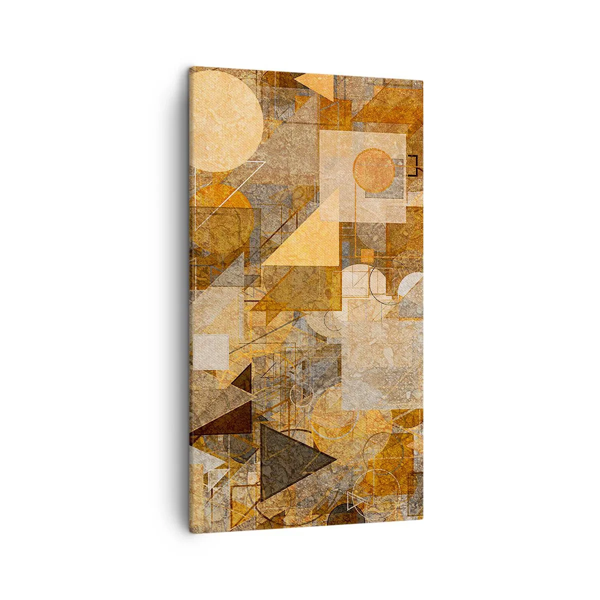 Quadro su tela - Stampe su Tela - Studio cubista in marrone - 45x80 cm