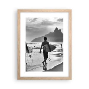 Poster in cornice rovere chiaro - Samba su un'unica onda - 30x40 cm