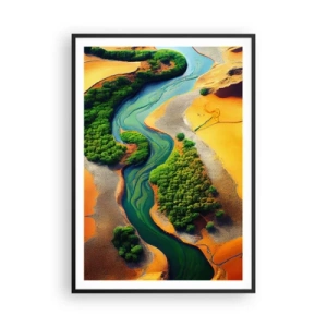 Poster in cornice nera - Il fiume della vita - 70x100 cm
