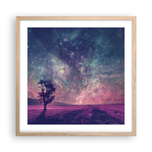 Poster in cornice rovere chiaro - Sotto un cielo magico - 50x50 cm