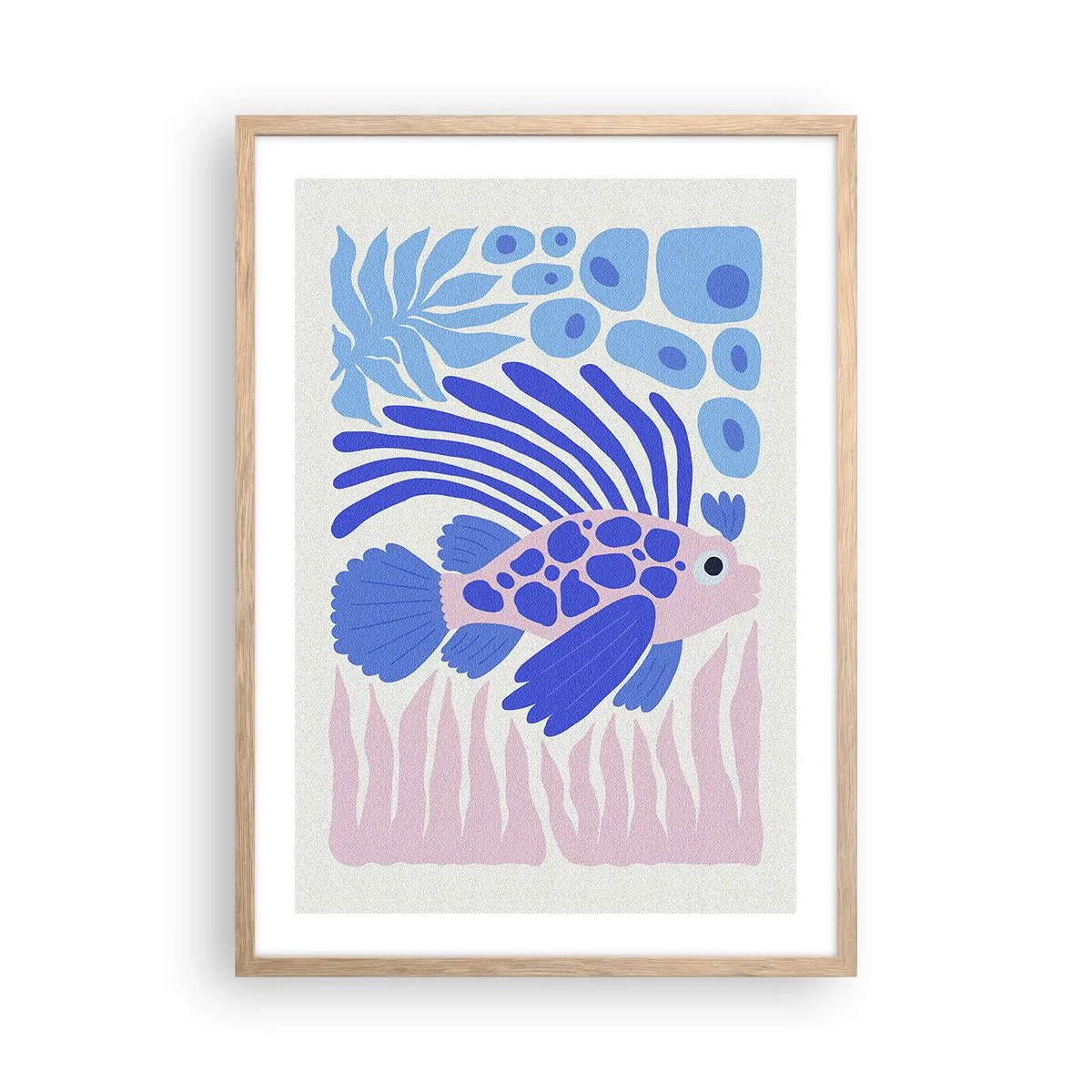 Poster in cornice rovere chiaro - Nel suo elemento - 50x70 cm