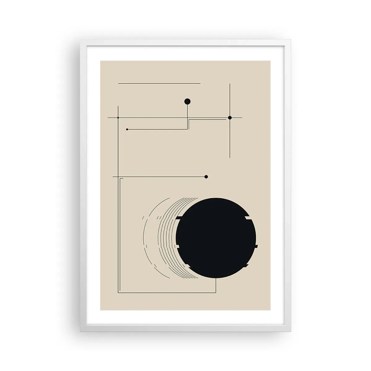 Poster in cornice bianca - Composizione elastica e dinamica - 50x70 cm