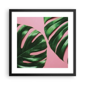 Poster in cornice nera - Appuntamento in verde - 40x40 cm