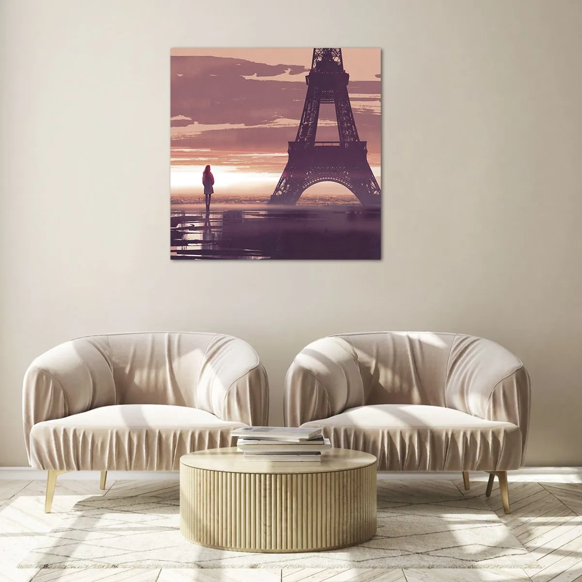 Quadro su vetro - Solo loro due - 70x70 cm