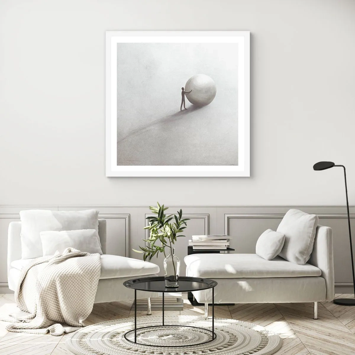 Poster in cornice bianca - Il gioco della vita - 40x40 cm