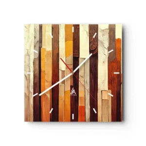 Orologio da parete - Orologio in Vetro - L'inno dei legni boschivi - 40x40 cm