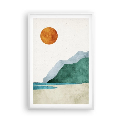 Poster in cornice bianca - Paesaggio come si deve - 61x91 cm