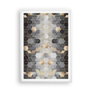 Poster in cornice bianca - Composizione di diamante - 70x100 cm