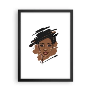 Poster in cornice nera - Dolce come la cioccolata - 30x40 cm