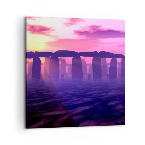 Quadro su tela - Stampe su Tela - Mistero in un'alba nebbiosa - 50x50 cm