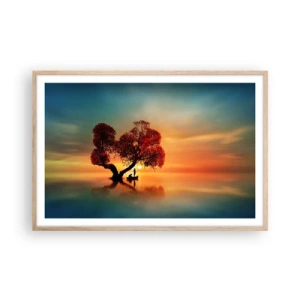 Poster in cornice rovere chiaro - Gli esiliati e il silenzio fuori dal mondo - 91x61 cm