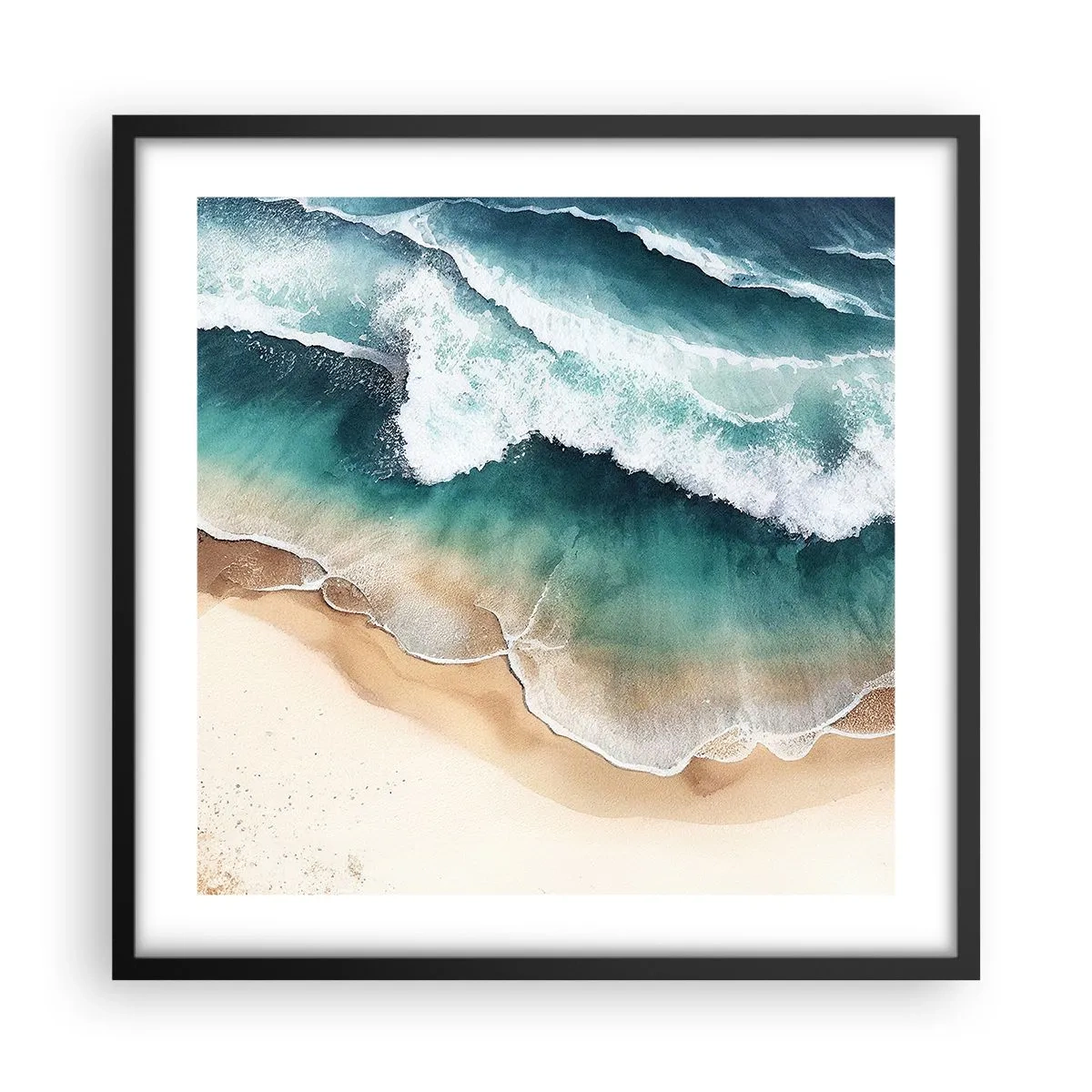 Poster in cornice nera - L'eterno incontro - 50x50 cm