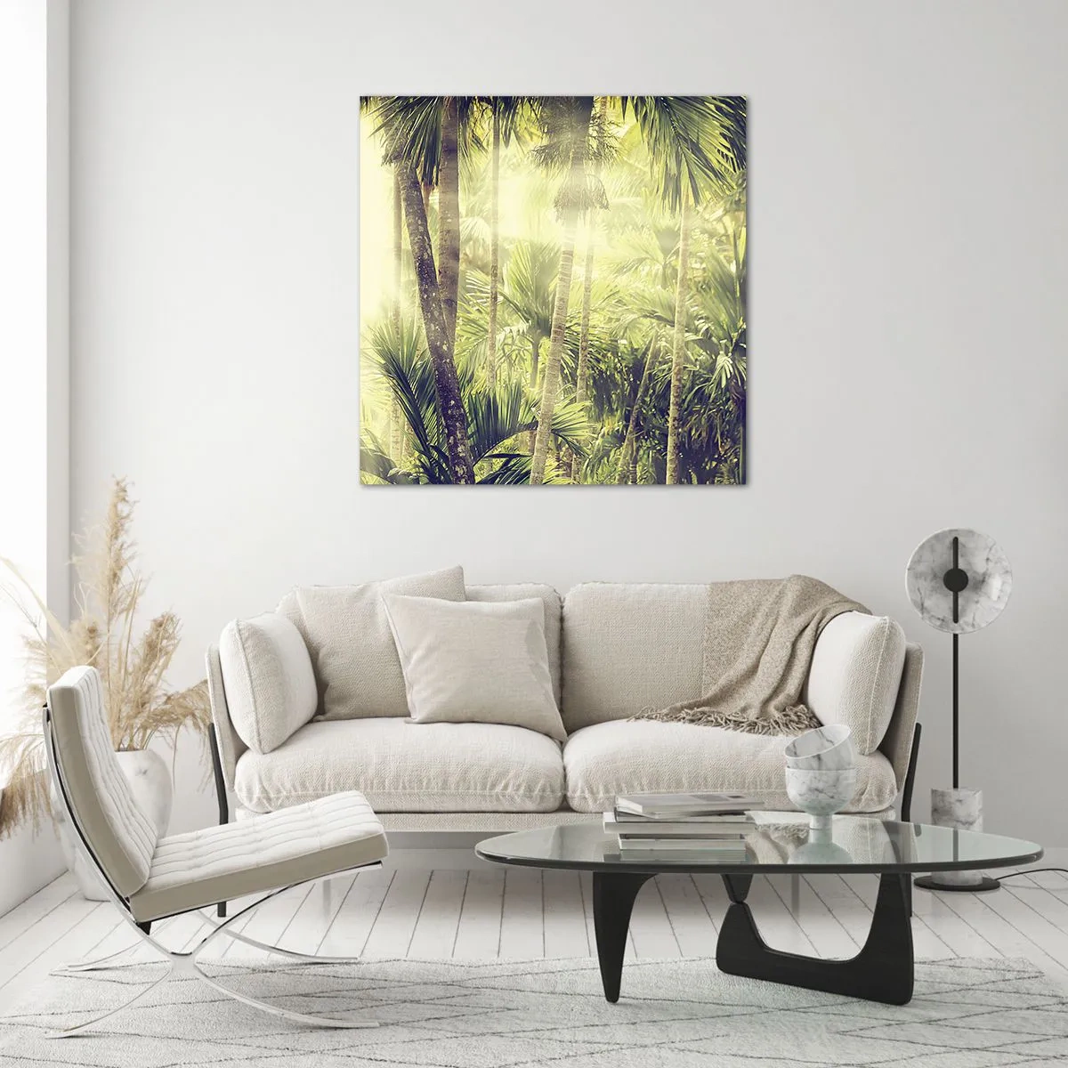 Quadro su vetro - Nell'afa verde - 30x30 cm