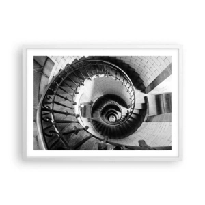 Poster in cornice bianca - Ancora più in alto - 70x50 cm