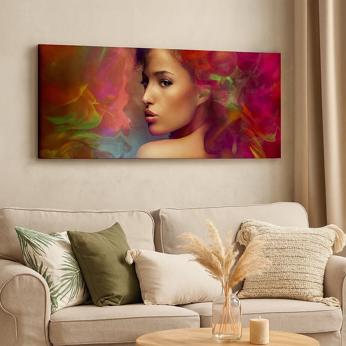 Quadro su tela - Stampe su Tela - Più bella dell'arcobaleno, delicata come la nebbia - 30x30 cm