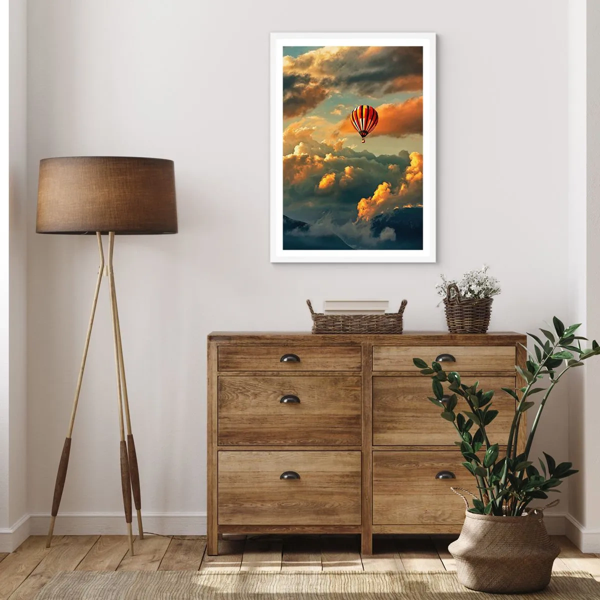 Poster in cornice bianca - Volo perché voglio - 61x91 cm