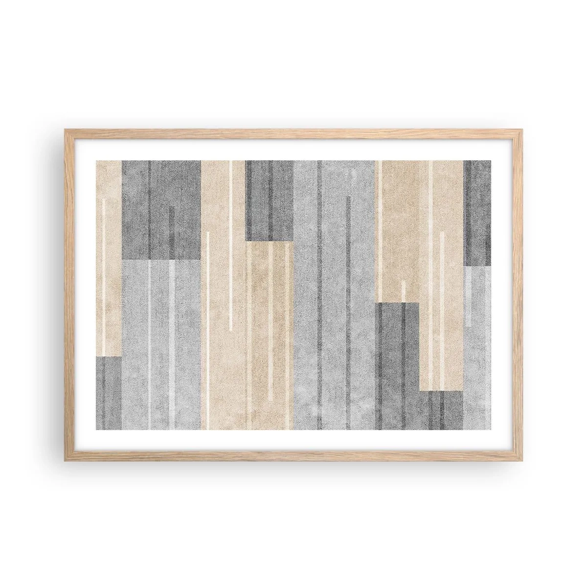 Poster in cornice rovere chiaro - Composizione: rigare dritto - 70x50 cm