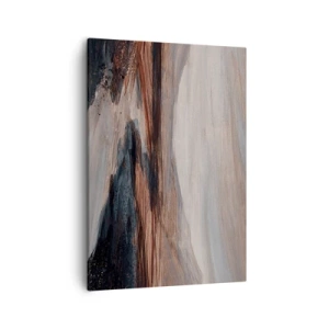 Quadro su tela - Stampe su Tela - Un paesaggio pittoresco con un fiume e montagne - 50x70cm - Valle tranquilla - Decorazione murale moderna per soggiorno e camera da letto ARTTOR