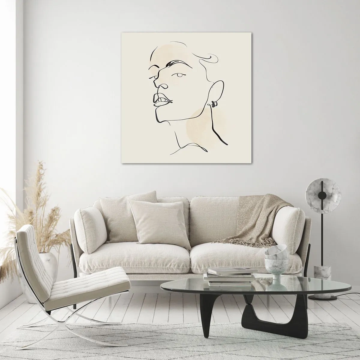 Quadro su vetro - Sguardo fiero - 60x60 cm