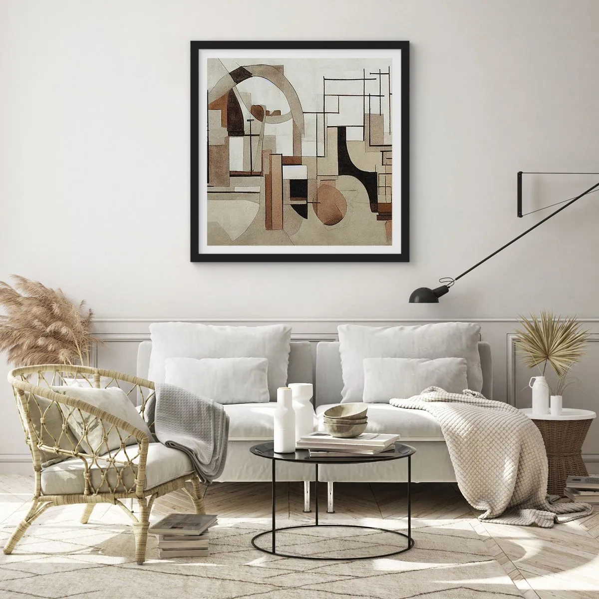 Poster in cornice nera - Paesaggio urbano 2.0 - 40x40 cm