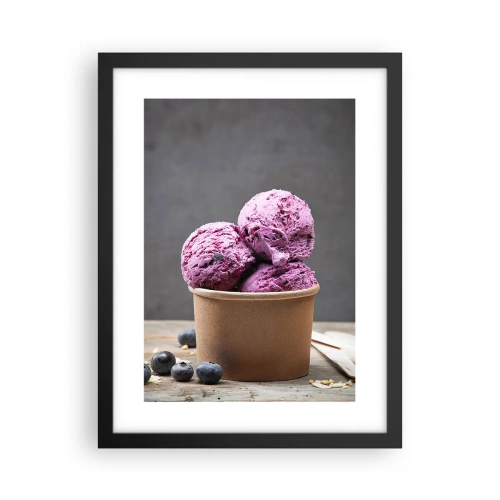 Poster in cornice nera - Dolce e freddo - 30x40 cm