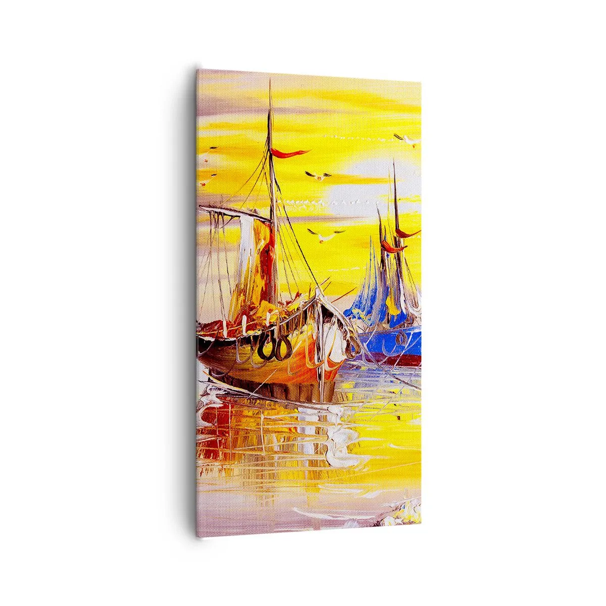 Quadro su tela - Stampe su Tela - Meritato riposo nel porto - 65x120 cm