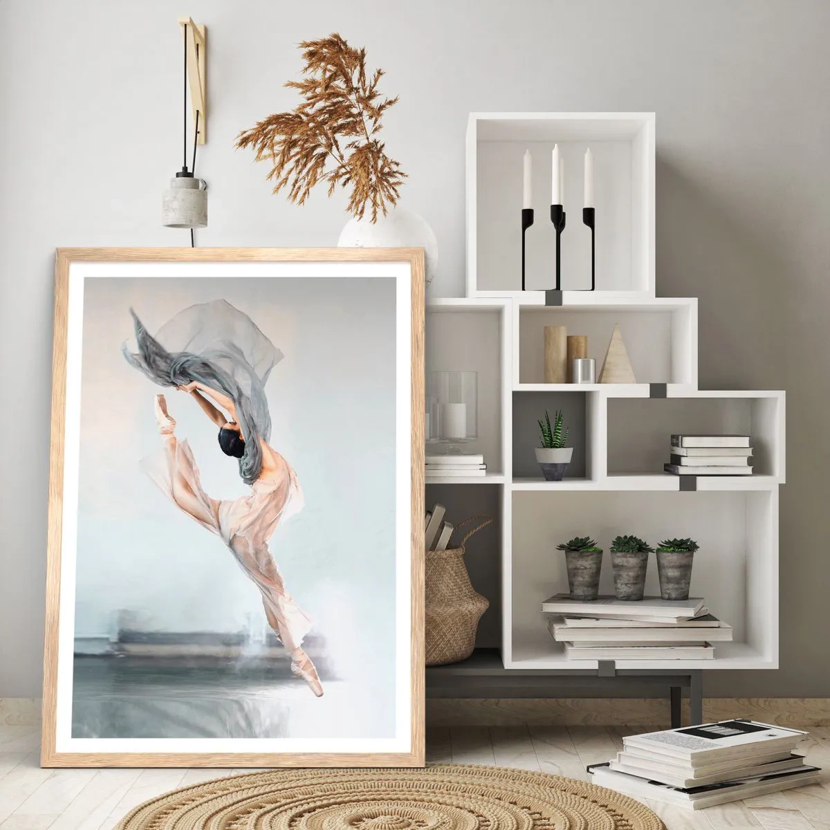 Poster in cornice rovere chiaro - Nell'estasi della danza - 70x100 cm