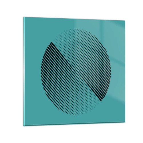Quadro su vetro - Cerchio: variazione geometrica - 30x30 cm