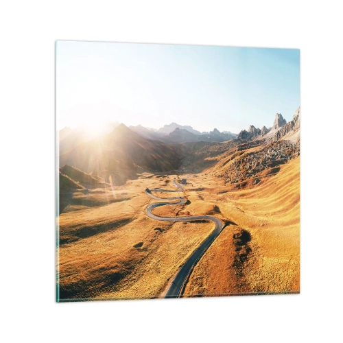 Quadro su vetro - Nella valle dorata - 70x70 cm