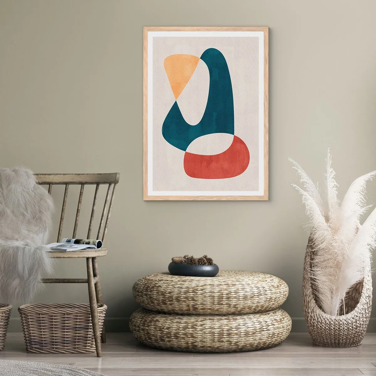 Poster in cornice rovere chiaro - Influenze e metamorfosi - 50x70 cm