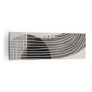 Quadro su tela - Stampe su Tela - Motivo astratto con linee e forme geometriche - 160x50cm - Andata e ritorno - Decorazione murale moderna per soggiorno e camera da letto ARTTOR