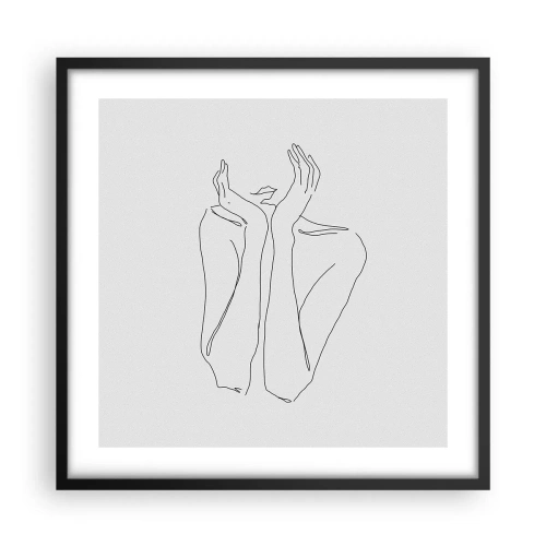 Poster in cornice nera - Quello che sognano le ragazze - 50x50 cm