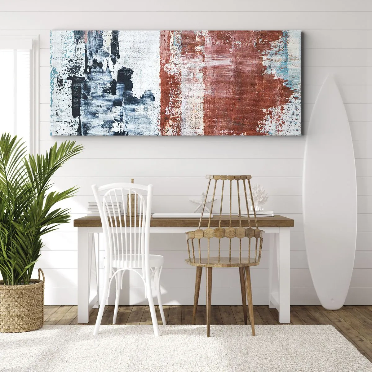 Quadro su tela - Stampe su Tela - Astratto in due metà - 100x40 cm