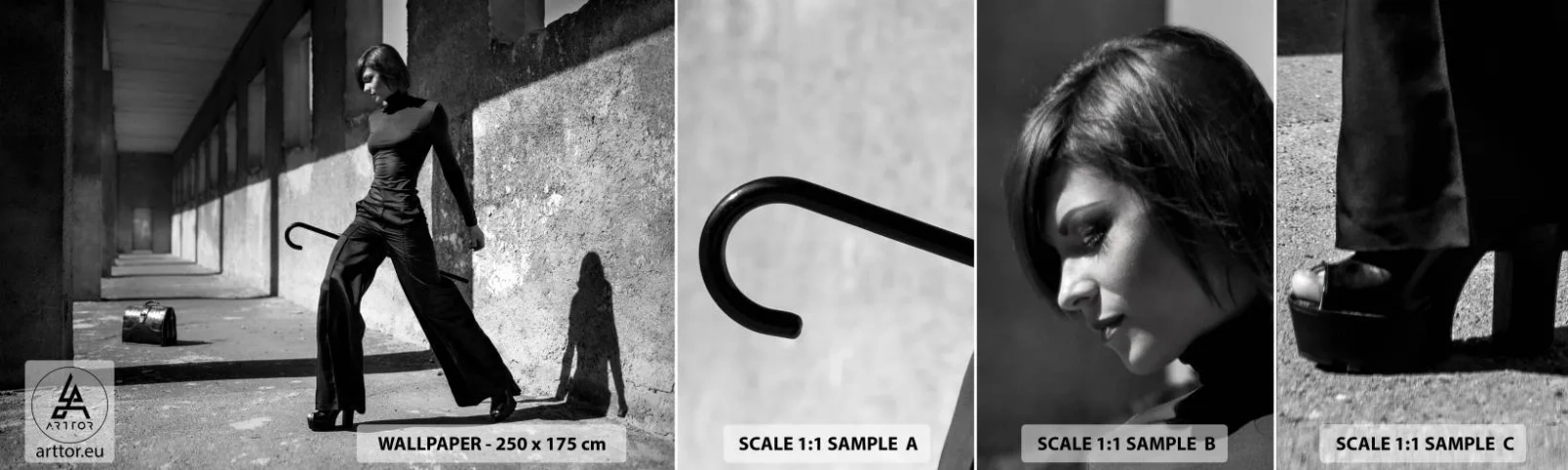 Campione Di Fotomurale Standard Eco - Eleganza cittadina - Donna, Moda, Modello - 100x30 cm