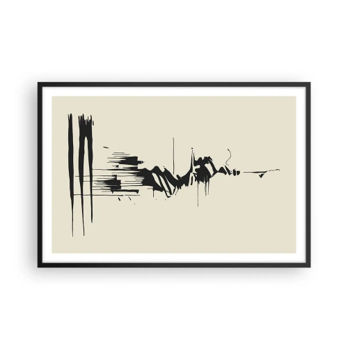 Poster in cornice nera - Astrazione frettolosa - 91x61 cm