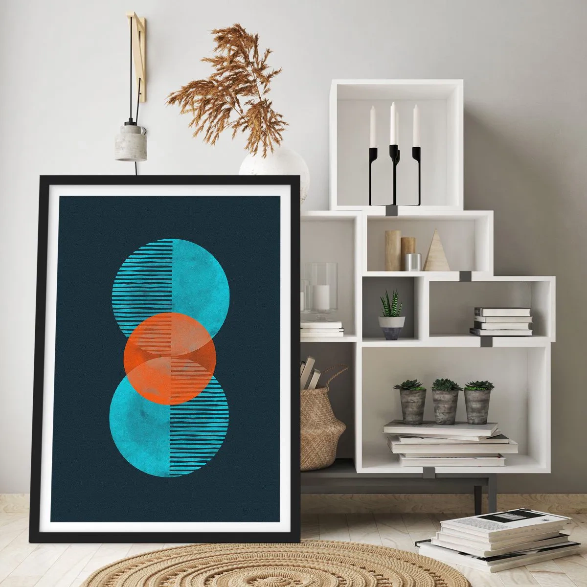 Poster in cornice nera - Composizione simmetrica - 40x50 cm