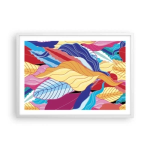 Poster in cornice bianca - Disordine colorato - 70x50 cm